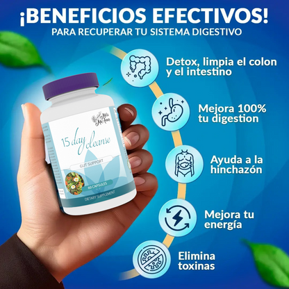 15 Day - Detox Limpieza Estomacal Completa en 15 días